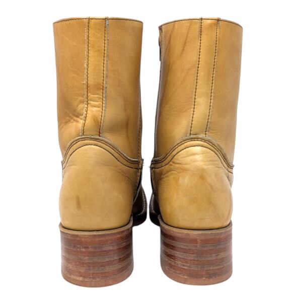 Frye Vintage Campus Boots Banana Yellow Leather Women’s Size 7.5 - Picture 6 of 8